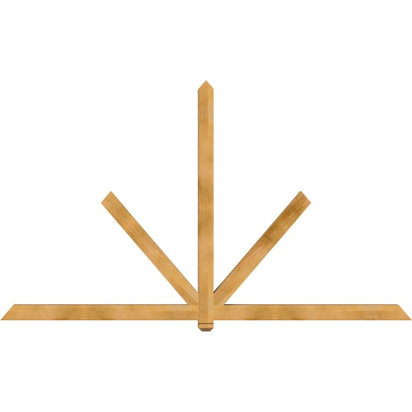 Ekena Millwork Kennewick Rough Sawn Timber Gable Bracket, Western Red Cedar, 108"W x 63"H x 4"D x 4"F, 14/12 Pitch GBW108X63X0404KEN00RWR - main